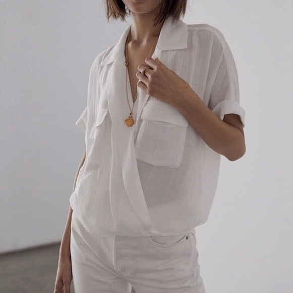 Brochu Walker Josie Blouse in White Women's Size XS - Picture 1 of 8